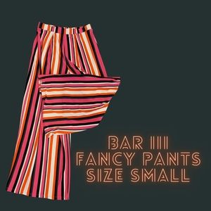 NWOT Wide legged vertical stripe spandex pants Bar III sz s